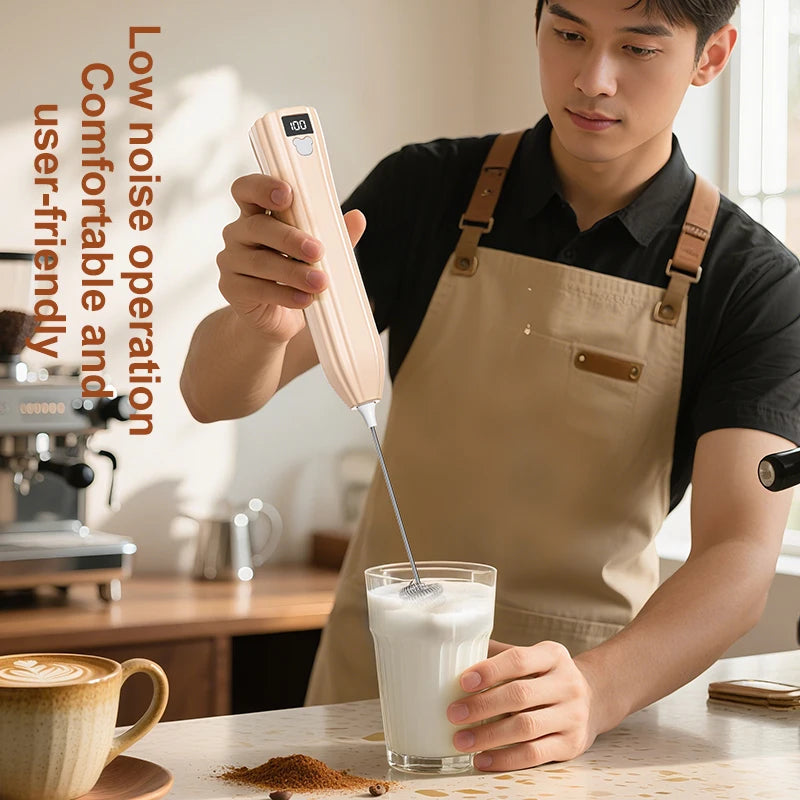 Electric Wireless Egg Beater Mini Coffee Mixer Handheld USB Charging Automatic Whipping Of Egg Whites Cream Home Baking