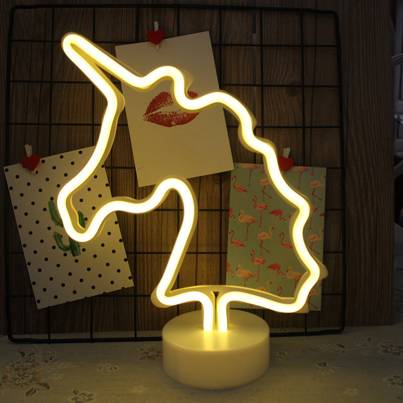 Neon Night Light Table Lamp