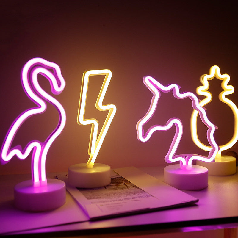 Neon Night Light Table Lamp